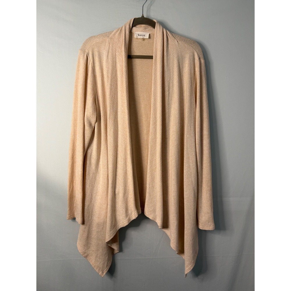 Korye Beige‎ Draped Open Front Cardigan Sweater Women's Size M